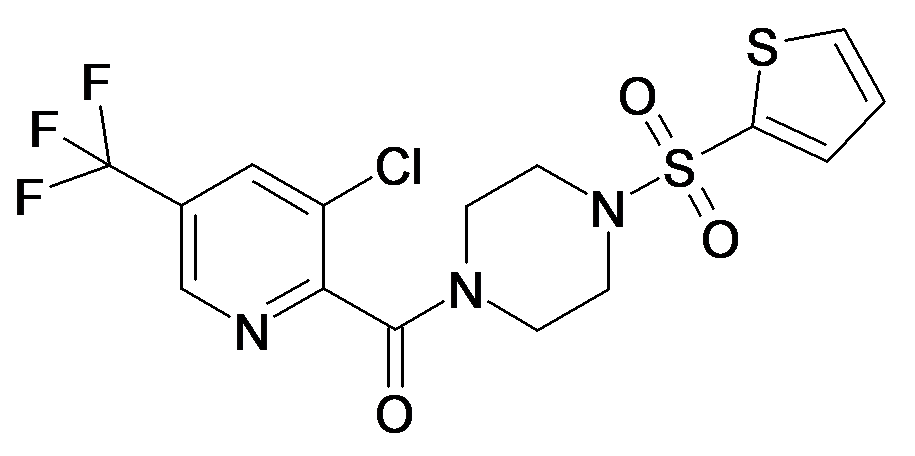 (3-Chloro-5-trifluoromethyl-pyridin-2-yl)-[4-(thiophene-2-sulfonyl)-piperazin-1-yl]-methanone