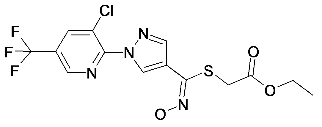[1-(3-Chloro-5-trifluoromethyl-pyridin-2-yl)-N-hydroxy-1H-pyrazole-4-carboximidoylsulfanyl]-acetic acid ethyl ester