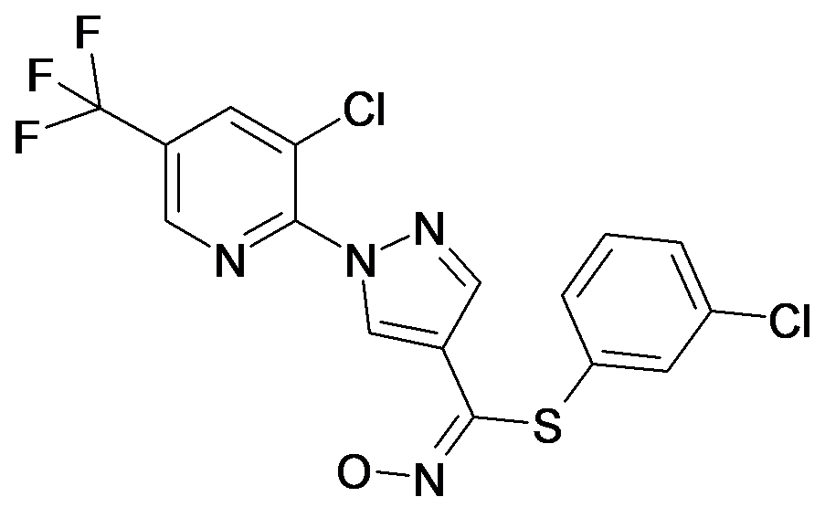 1-(3-Chloro-5-trifluoromethyl-pyridin-2-yl)-N-hydroxy-1H-pyrazole-4-carboximidothioic acid 3-chloro-phenyl ester