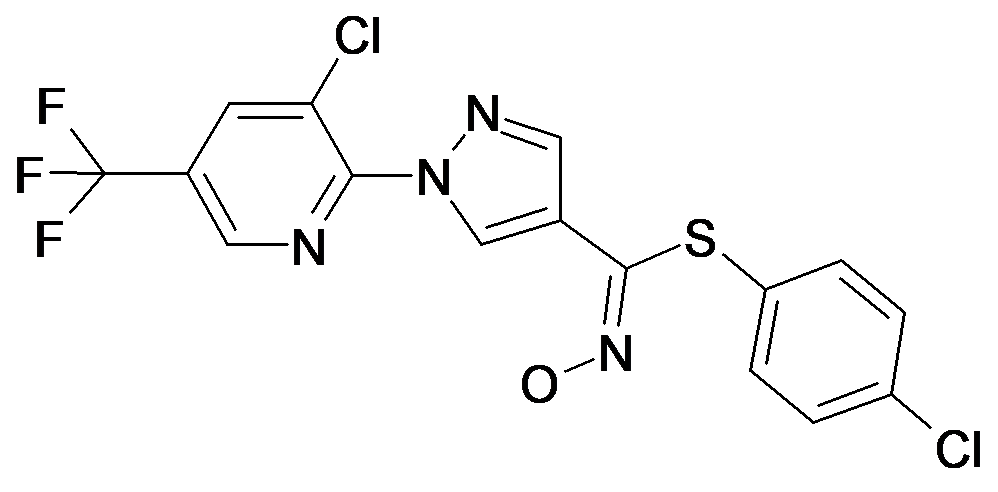1-(3-Chloro-5-trifluoromethyl-pyridin-2-yl)-N-hydroxy-1H-pyrazole-4-carboximidothioic acid 4-chloro-phenyl ester