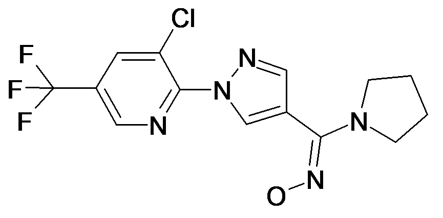 [1-(3-Chloro-5-trifluoromethyl-pyridin-2-yl)-1H-pyrazol-4-yl]-pyrrolidin-1-yl-methanone oxime