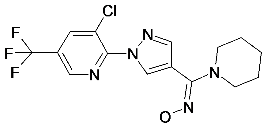 [1-(3-Chloro-5-trifluoromethyl-pyridin-2-yl)-1H-pyrazol-4-yl]-piperidin-1-yl-methanone oxime