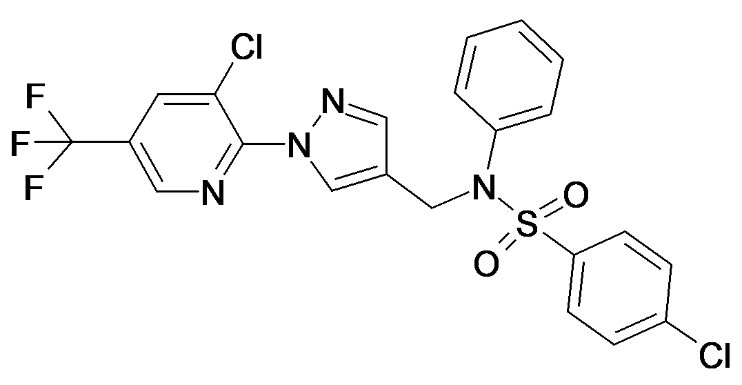 4-Chloro-N-[1-(3-chloro-5-trifluoromethyl-pyridin-2-yl)-1H-pyrazol-4-ylmethyl]-N-phenyl-benzenesulfonamide