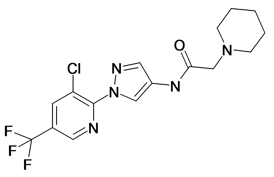N-[1-(3-Chloro-5-trifluoromethyl-pyridin-2-yl)-1H-pyrazol-4-yl]-2-piperidin-1-yl-acetamide