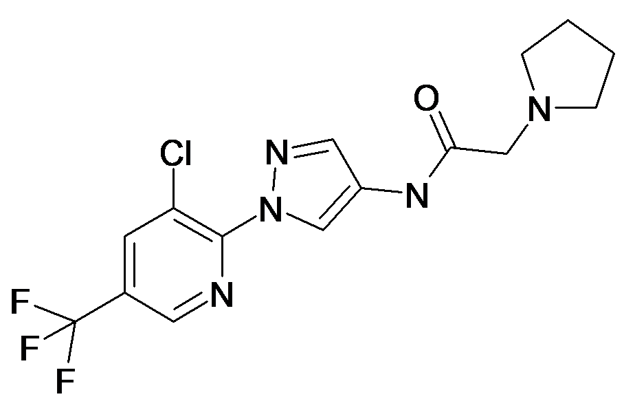 N-[1-(3-Chloro-5-trifluoromethyl-pyridin-2-yl)-1H-pyrazol-4-yl]-2-pyrrolidin-1-yl-acetamide