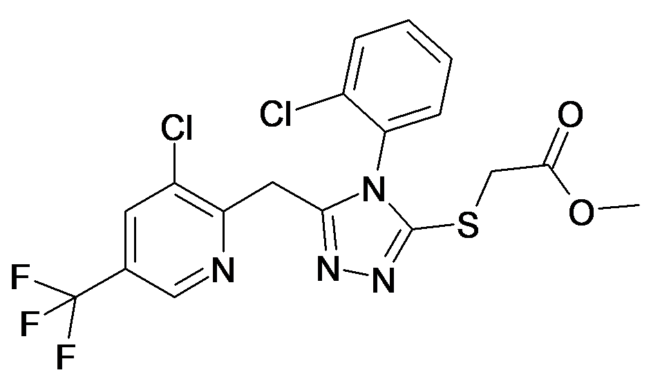 [4-(2-Chloro-phenyl)-5-(3-chloro-5-trifluoromethyl-pyridin-2-ylmethyl)-4H-[1,2,4]triazol-3-ylsulfanyl]-acetic acid methyl ester-isomers