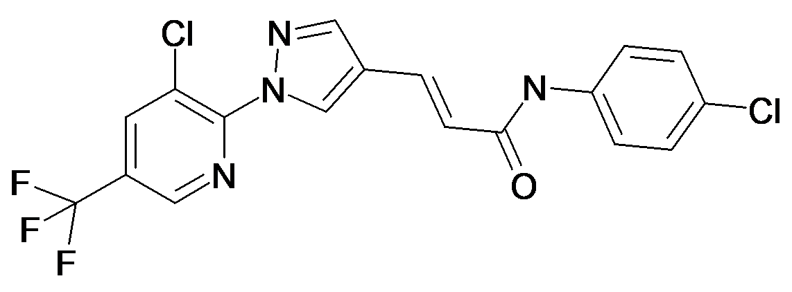 (E)-N-(4-Chloro-phenyl)-3-[1-(3-chloro-5-trifluoromethyl-pyridin-2-yl)-1H-pyrazol-4-yl]-acrylamide