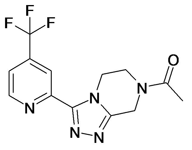 1-[3-(4-Trifluoromethyl-pyridin-2-yl)-5,6-dihydro-8H-[1,2,4]triazolo[4,3-a]pyrazin-7-yl]-ethanone