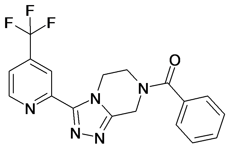 Phenyl-[3-(4-trifluoromethyl-pyridin-2-yl)-5,6-dihydro-8H-[1,2,4]triazolo[4,3-a]pyrazin-7-yl]-methanone