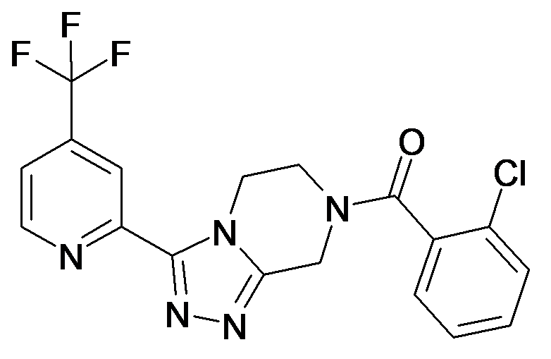 (2-Chloro-phenyl)-[3-(4-trifluoromethyl-pyridin-2-yl)-5,6-dihydro-8H-[1,2,4]triazolo[4,3-a]pyrazin-7-yl]-methanone