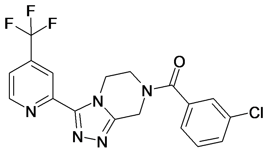 (3-Chloro-phenyl)-[3-(4-trifluoromethyl-pyridin-2-yl)-5,6-dihydro-8H-[1,2,4]triazolo[4,3-a]pyrazin-7-yl]-methanone