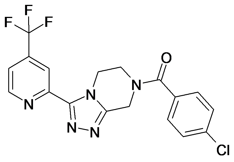 (4-Chloro-phenyl)-[3-(4-trifluoromethyl-pyridin-2-yl)-5,6-dihydro-8H-[1,2,4]triazolo[4,3-a]pyrazin-7-yl]-methanone