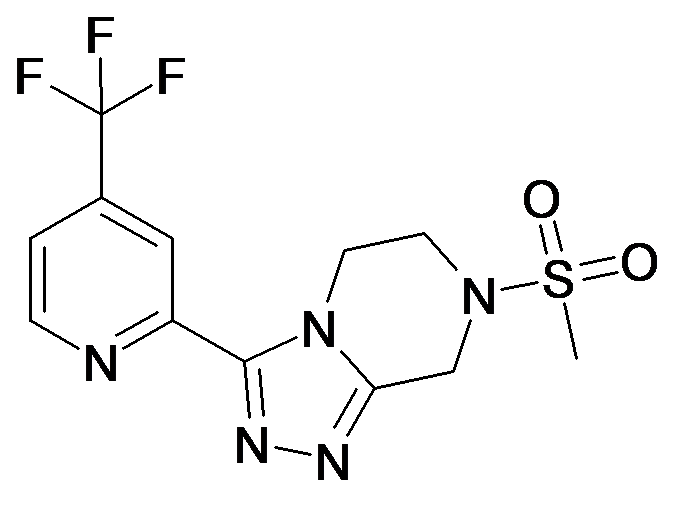 7-Methanesulfonyl-3-(4-trifluoromethyl-pyridin-2-yl)-5,6,7,8-tetrahydro-[1,2,4]triazolo[4,3-a]pyrazine