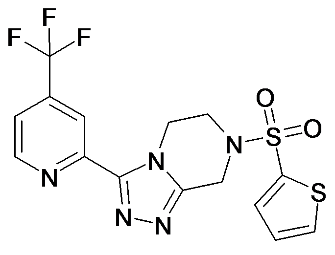 7-(Thiophene-2-sulfonyl)-3-(4-trifluoromethyl-pyridin-2-yl)-5,6,7,8-tetrahydro-[1,2,4]triazolo[4,3-a]pyrazine
