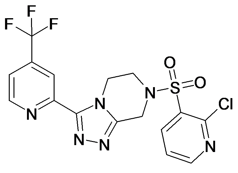 7-(2-Chloro-pyridine-3-sulfonyl)-3-(4-trifluoromethyl-pyridin-2-yl)-5,6,7,8-tetrahydro-[1,2,4]triazolo[4,3-a]pyrazine