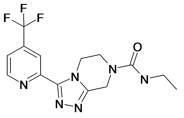 3-(4-Trifluoromethyl-pyridin-2-yl)-5,6-dihydro-8H-[1,2,4]triazolo[4,3-a]pyrazine-7-carboxylic acid ethylamide