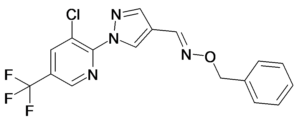1-(3-Chloro-5-trifluoromethyl-pyridin-2-yl)-1H-pyrazole-4-carbaldehyde O-benzyl-oxime isomers