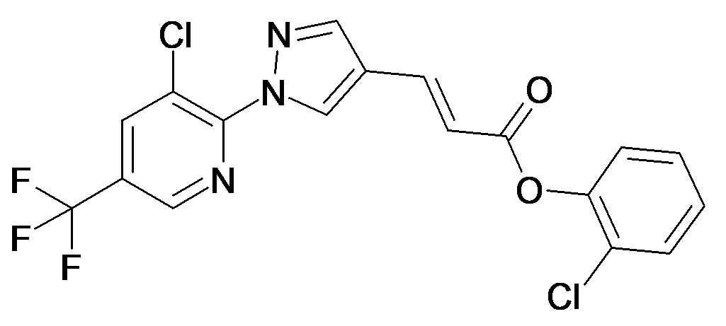 (E)-3-[1-(3-Chloro-5-trifluoromethyl-pyridin-2-yl)-1H-pyrazol-4-yl]-acrylic acid 2-chloro-phenyl ester