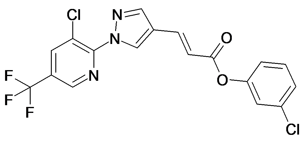 (E)-3-[1-(3-Chloro-5-trifluoromethyl-pyridin-2-yl)-1H-pyrazol-4-yl]-acrylic acid 3-chloro-phenyl ester