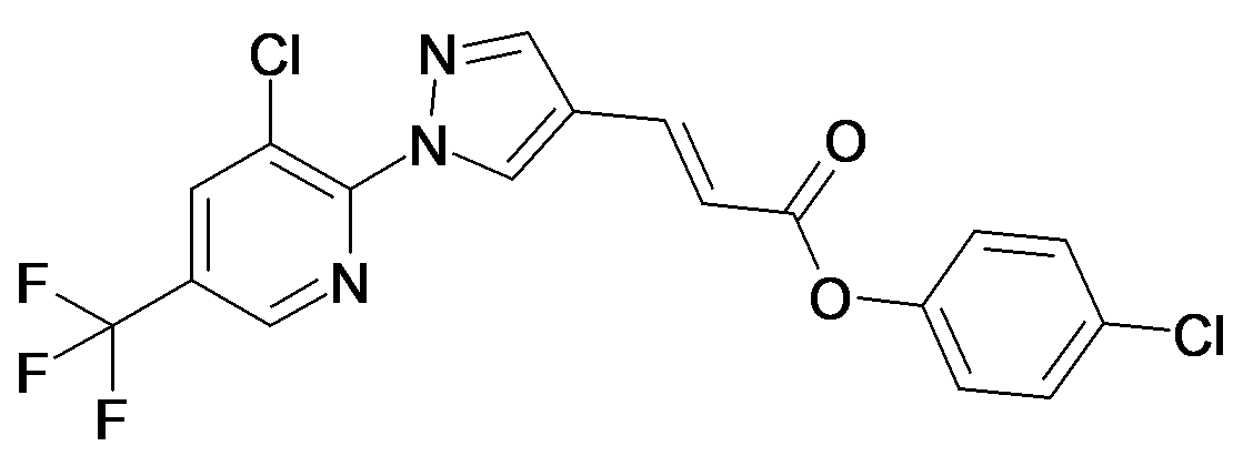 (E)-3-[1-(3-Chloro-5-trifluoromethyl-pyridin-2-yl)-1H-pyrazol-4-yl]-acrylic acid 4-chloro-phenyl ester