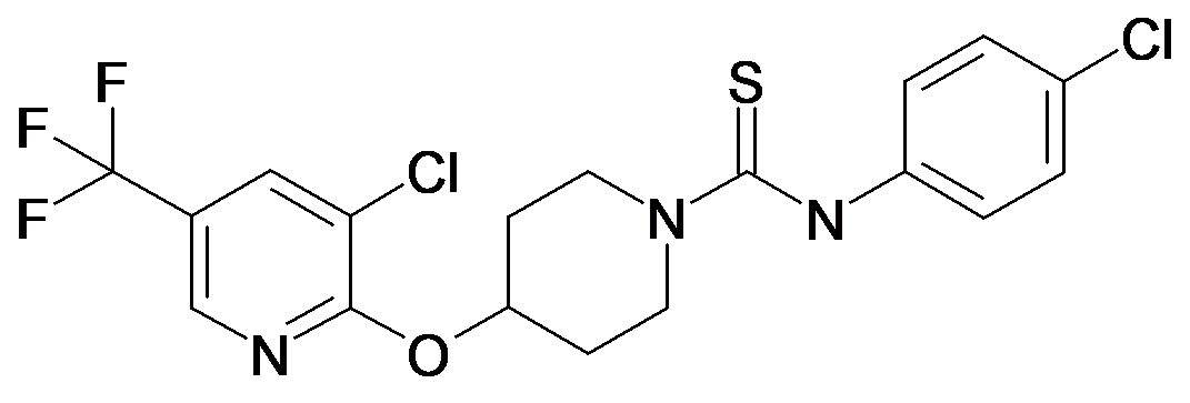 4-(3-Chloro-5-trifluoromethyl-pyridin-2-yloxy)-piperidine-1-carbothioic acid (4-chloro-phenyl)-amide