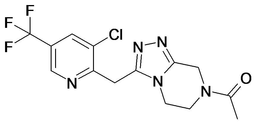 1-[3-(3-Chloro-5-trifluoromethyl-pyridin-2-ylmethyl)-5,6-dihydro-8H-[1,2,4]triazolo[4,3-a]pyrazin-7-yl]-ethanone