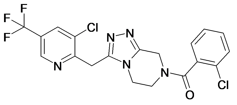 (2-Chloro-phenyl)-[3-(3-chloro-5-trifluoromethyl-pyridin-2-ylmethyl)-5,6-dihydro-8H-[1,2,4]triazolo[4,3-a]pyrazin-7-yl]-methanone