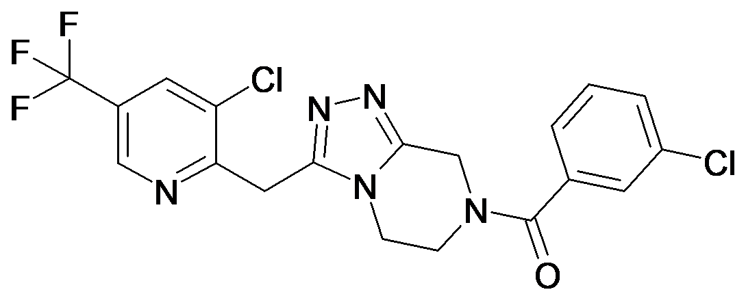 (3-Chloro-phenyl)-[3-(3-chloro-5-trifluoromethyl-pyridin-2-ylmethyl)-5,6-dihydro-8H-[1,2,4]triazolo[4,3-a]pyrazin-7-yl]-methanone