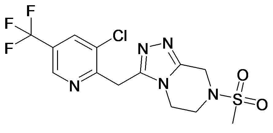 3-(3-Chloro-5-trifluoromethyl-pyridin-2-ylmethyl)-7-methanesulfonyl-5,6,7,8-tetrahydro-[1,2,4]triazolo[4,3-a]pyrazine
