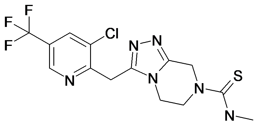 3-(3-Chloro-5-trifluoromethyl-pyridin-2-ylmethyl)-5,6-dihydro-8H-[1,2,4]triazolo[4,3-a]pyrazine-7-carbothioic acid methylamide