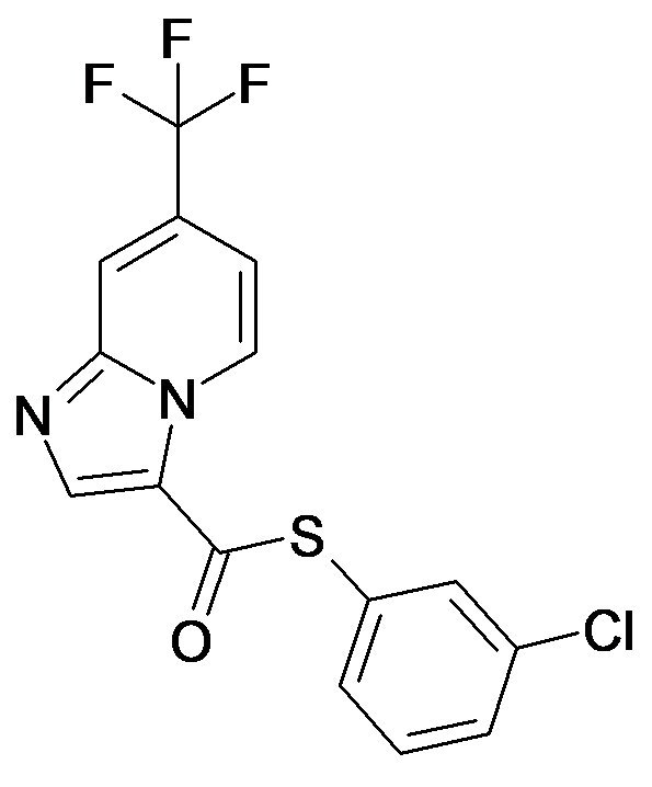 7-Trifluoromethyl-imidazo[1,2-a]pyridine-3-carbothioic acid S-(3-chloro-phenyl) ester