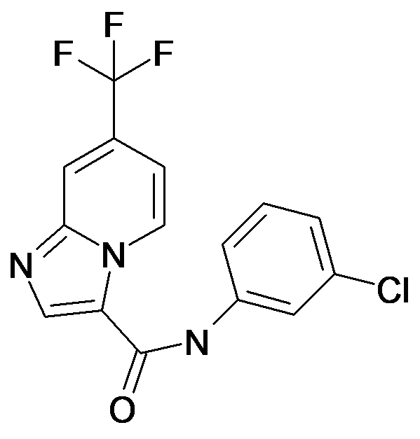 7-Trifluoromethyl-imidazo[1,2-a]pyridine-3-carboxylic acid (3-chloro-phenyl)-amide