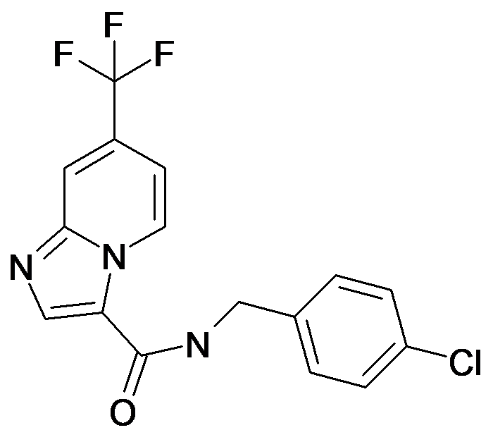7-Trifluoromethyl-imidazo[1,2-a]pyridine-3-carboxylic acid 4-chloro-benzylamide