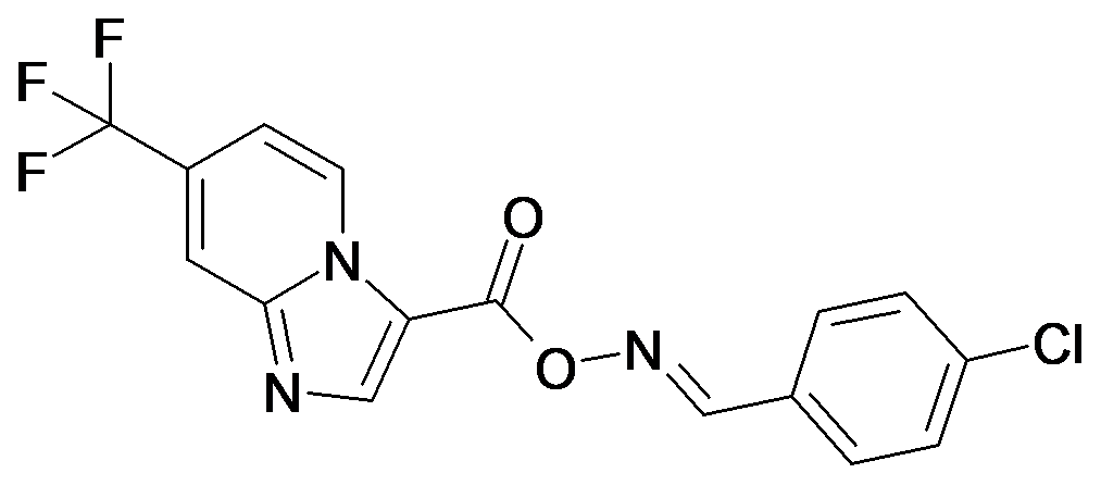 o-(7-Trifluoromethyl-imidazo[1,2-a]pyridine-3-carbonyl)-4-chlorobenzaldoxime