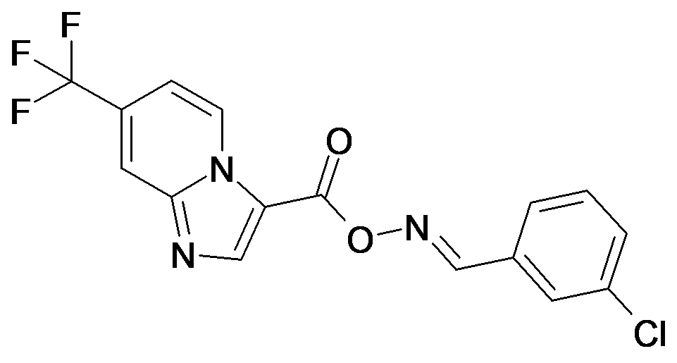 o-(7-Trifluoromethyl-imidazo[1,2-a]pyridine-3-carbonyl)-3-chlorobenzaldoxime