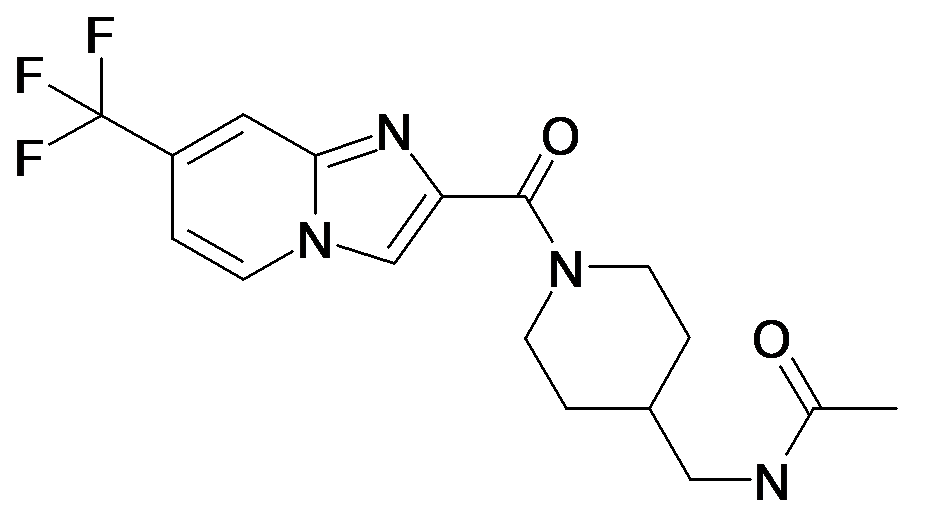 N-[1-(7-Trifluoromethyl-imidazo[1,2-a]pyridine-2-carbonyl)-piperidin-4-ylmethyl]-acetamide