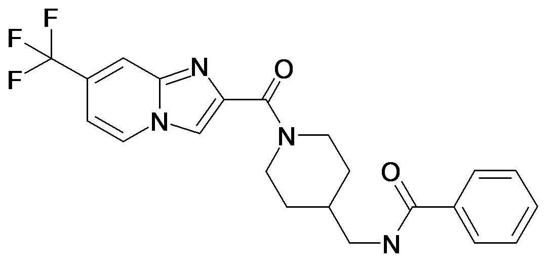 N-[1-(7-Trifluoromethyl-imidazo[1,2-a]pyridine-2-carbonyl)-piperidin-4-ylmethyl]-benzamide