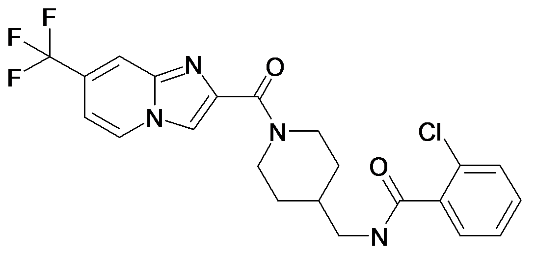 2-Chloro-N-[1-(7-trifluoromethyl-imidazo[1,2-a]pyridine-2-carbonyl)-piperidin-4-ylmethyl]-benzamide