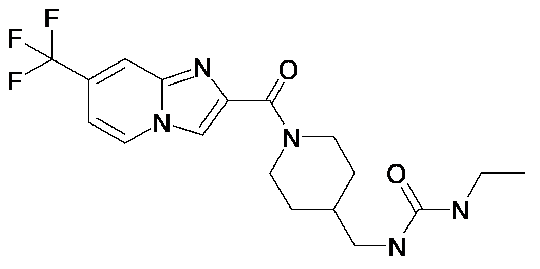 1-Ethyl-3-[1-(7-trifluoromethyl-imidazo[1,2-a]pyridine-2-carbonyl)-piperidin-4-ylmethyl]-urea