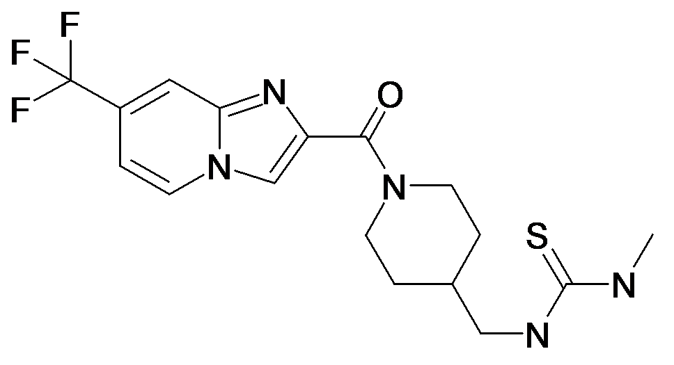 1-Methyl-3-[1-(7-trifluoromethyl-imidazo[1,2-a]pyridine-2-carbonyl)-piperidin-4-ylmethyl]-thiourea