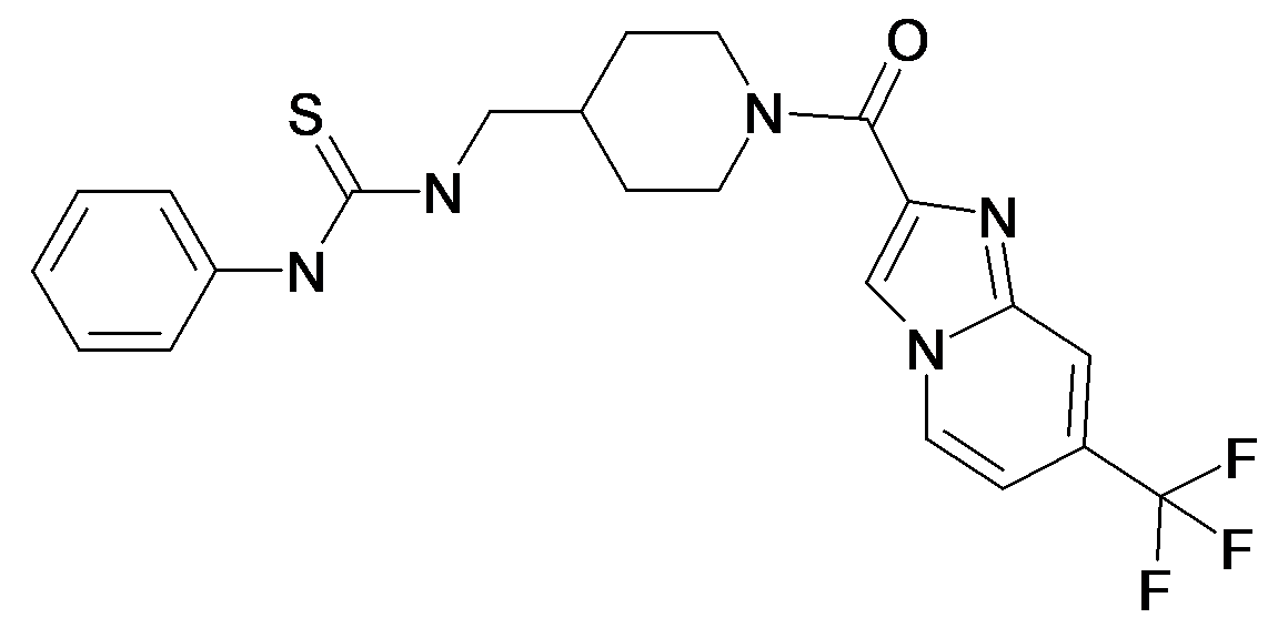 1-Phenyl-3-[1-(7-trifluoromethyl-imidazo[1,2-a]pyridine-2-carbonyl)-piperidin-4-ylmethyl]-thiourea