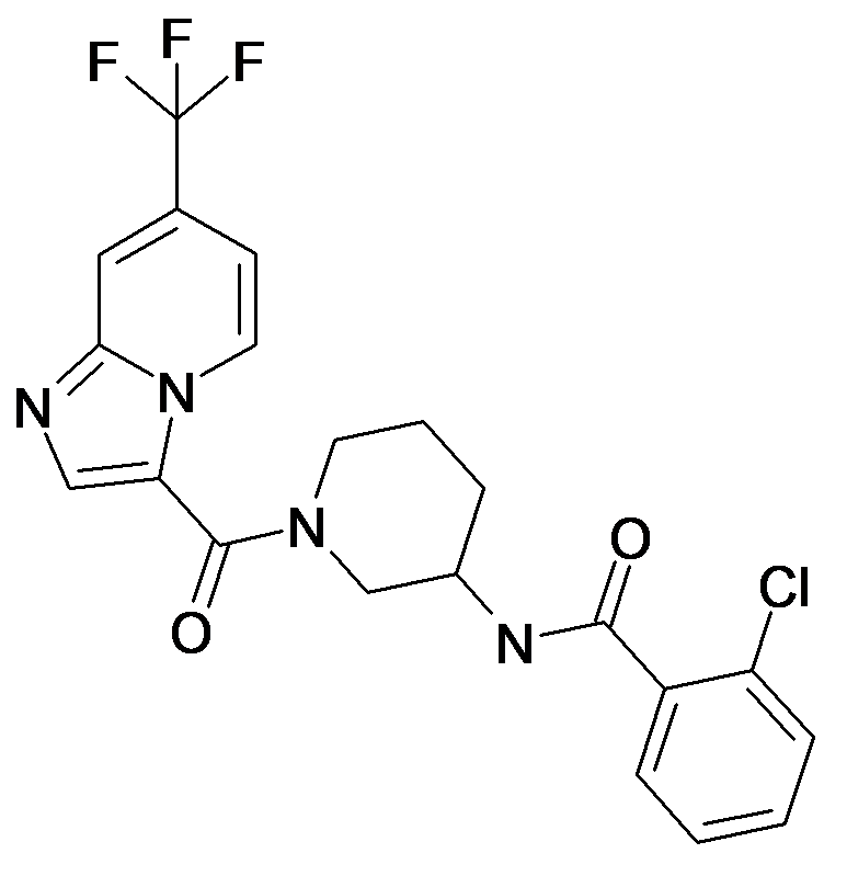 2-Chloro-N-[1-(7-trifluoromethyl-imidazo[1,2-a]pyridine-3-carbonyl)-piperidin-3-yl]-benzamide