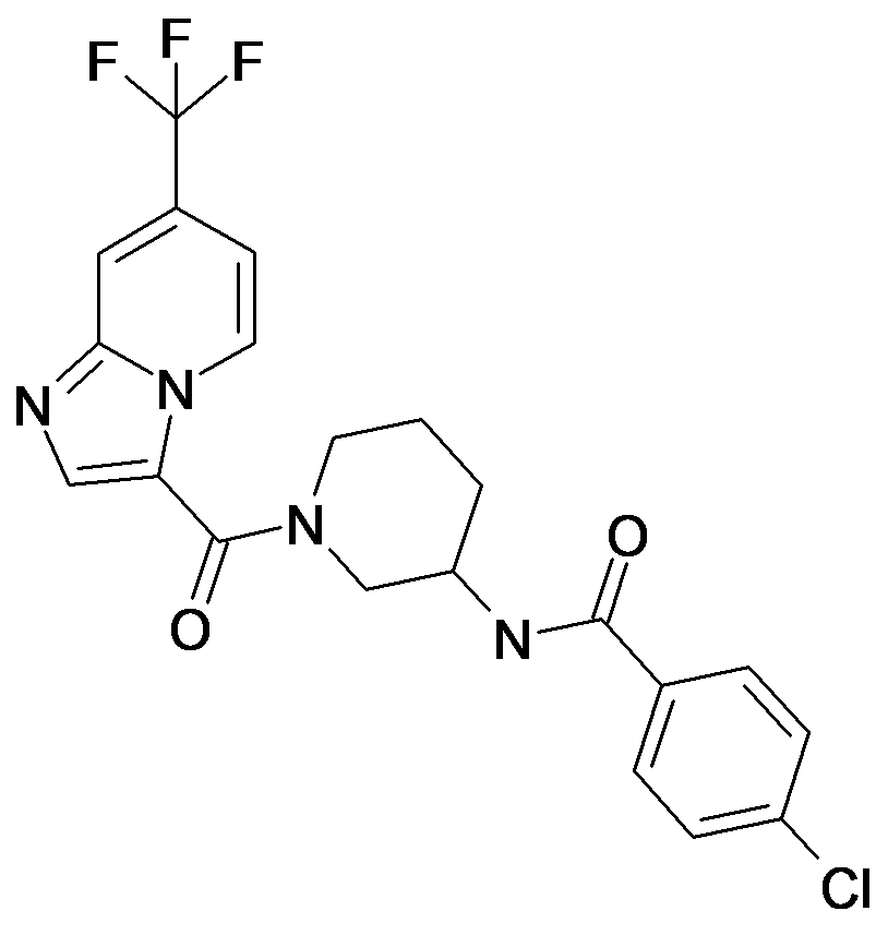 4-Chloro-N-[1-(7-trifluoromethyl-imidazo[1,2-a]pyridine-3-carbonyl)-piperidin-3-yl]-benzamide