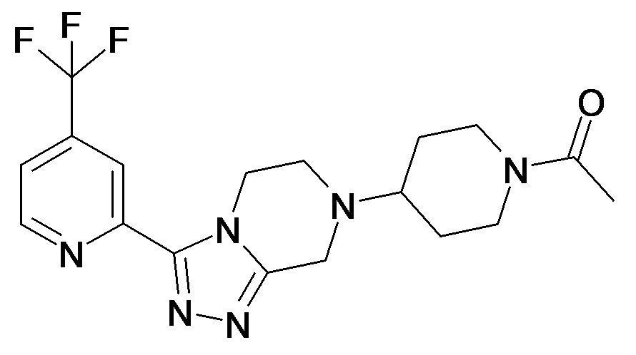 1-{4-[3-(4-Trifluoromethyl-pyridin-2-yl)-5,6-dihydro-8H-[1,2,4]triazolo[4,3-a]pyrazin-7-yl]-piperidin-1-yl}-ethanone