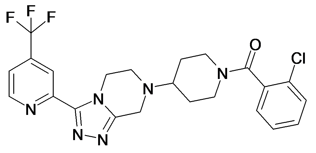 (2-Chloro-phenyl)-{4-[3-(4-trifluoromethyl-pyridin-2-yl)-5,6-dihydro-8H-[1,2,4]triazolo[4,3-a]pyrazin-7-yl]-piperidin-1-yl}-methanone