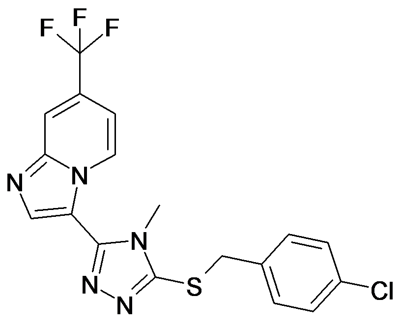 3-[5-(4-Chloro-benzylsulfanyl)-4-methyl-4H-[1,2,4]triazol-3-yl]-7-trifluoromethyl-imidazo[1,2-a]pyridine