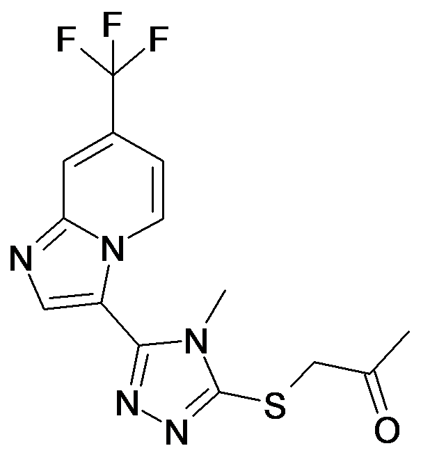 1-[4-Methyl-5-(7-trifluoromethyl-imidazo[1,2-a]pyridin-3-yl)-4H-[1,2,4]triazol-3-ylsulfanyl]-propan-2-one