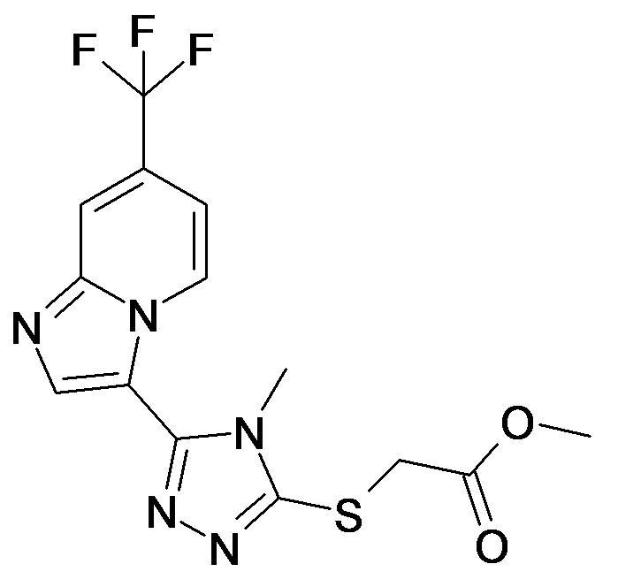 [4-Methyl-5-(7-trifluoromethyl-imidazo[1,2-a]pyridin-3-yl)-4H-[1,2,4]triazol-3-ylsulfanyl]-acetic acid methyl ester