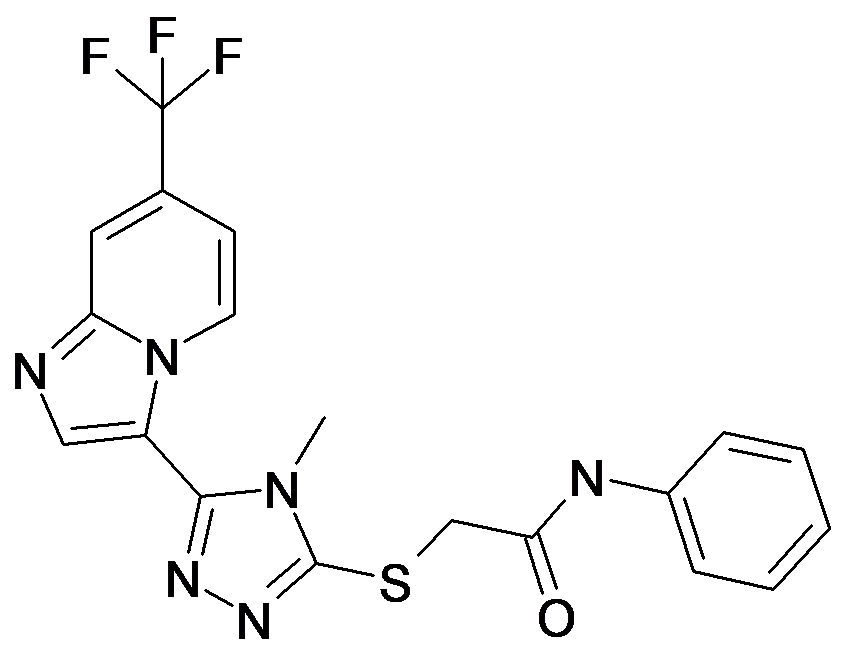 2-[4-Methyl-5-(7-trifluoromethyl-imidazo[1,2-a]pyridin-3-yl)-4H-[1,2,4]triazol-3-ylsulfanyl]-N-phenyl-acetamide