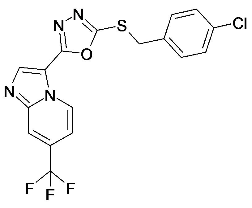 3-[5-(4-Chloro-benzylsulfanyl)-[1,3,4]oxadiazol-2-yl]-7-trifluoromethyl-imidazo[1,2-a]pyridine